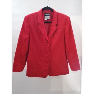 Sag Harbor Size 12 Women's 100% Wool Red Suit‎ Coat Blazer